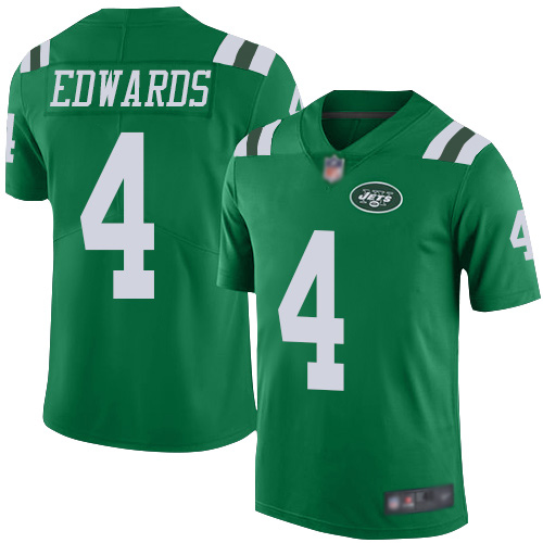 New York Jets Limited Green Youth Lac Edwards Jersey NFL Football 4 Rush Vapor Untouchable
